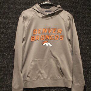 DENVER BRONCOS HOODIE NFL TEAM APPAREL GRAY SIZE SMALL